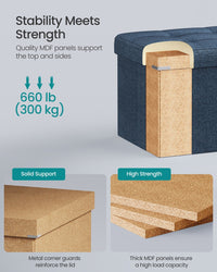 Folding Storage Ottoman Bench - product photo 18