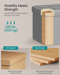 Folding Storage Ottoman Bench - product photo 24