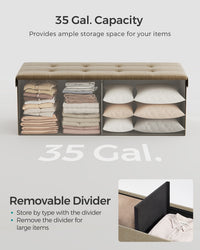 Folding Storage Ottoman Bench With Lid, 30 Or 43 Inch Storage Seat - product photo 102