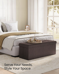 Folding Storage Ottoman Bench With Lid, 30 Or 43 Inch Storage Seat - product photo 111
