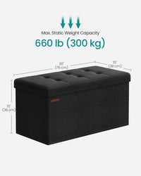 Folding Storage Ottoman Bench With Lid, 30 Or 43 Inch Storage Seat - product photo 65