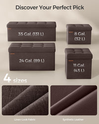 Folding Storage Ottoman Bench With Lid, 30 Or 43 Inch Storage Seat - product photo 76