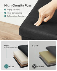 Folding Storage Ottoman Bench With Lid, 30 Or 43 Inch Storage Seat - product photo 86