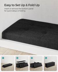 Folding Storage Ottoman Bench With Lid, 30 Or 43 Inch Storage Seat - product photo 88