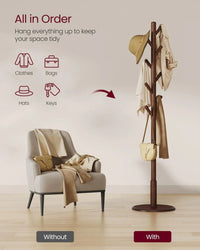 Solid Wood Coat Rack With 7 Hooks – product view 4 | Amaraloft