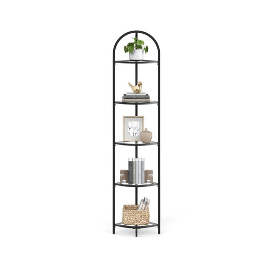 Glass Corner Shelf Stand 3 Or 5 Tier Storage Display Shelf – product view 1 | Amaraloft