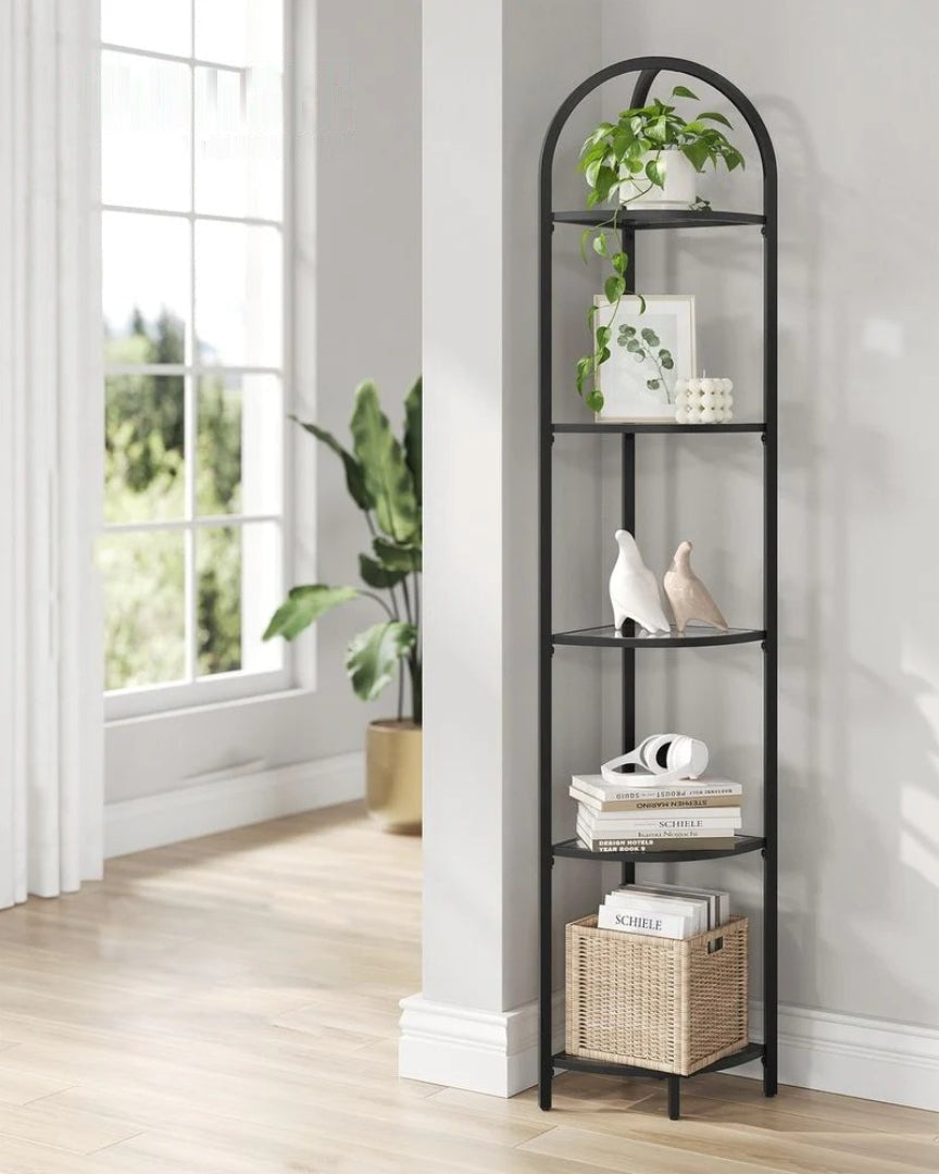 Glass Corner Shelf Stand 3 Or 5 Tier Storage Display Shelf – product view 5 | Amaraloft
