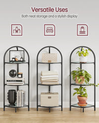 Glass Corner Shelf Stand 3 Or 5 Tier Storage Display Shelf – product view 13 | Amaraloft