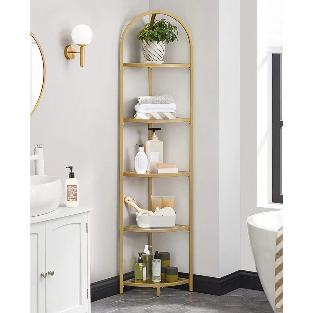 Glass Corner Shelf Stand 3 Or 5 Tier Storage Display Shelf – product view 18 | Amaraloft