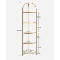 Glass Corner Shelf Stand 3 Or 5 Tier Storage Display Shelf – product view 20 | Amaraloft