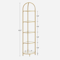 Glass Corner Shelf Stand 3 Or 5 Tier Storage Display Shelf – product view 24 | Amaraloft