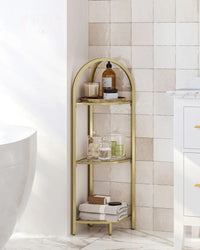 Glass Corner Shelf Stand 3 Or 5 Tier Storage Display Shelf – product view 25 | Amaraloft