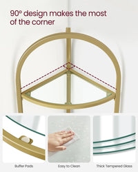 Glass Corner Shelf Stand 3 Or 5 Tier Storage Display Shelf – product view 27 | Amaraloft