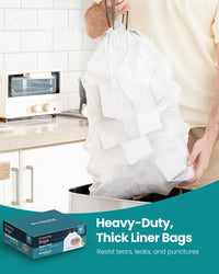 Heavy-Duty Garbage Bags With Drawstrings - product photo 02