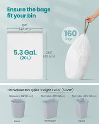 Heavy-Duty Garbage Bags With Drawstrings - product photo 21