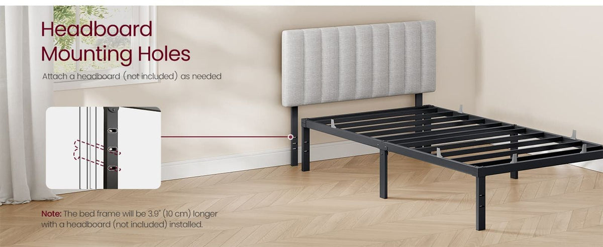 Heavy Duty Metal Bed Frame With Underbed Storage - product photo 33
