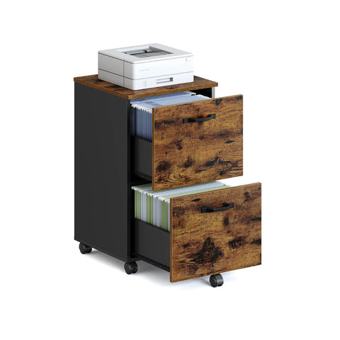 2 Drawer Rolling File Cabinet With Lockable Wheels – product view 1 | Amaraloft