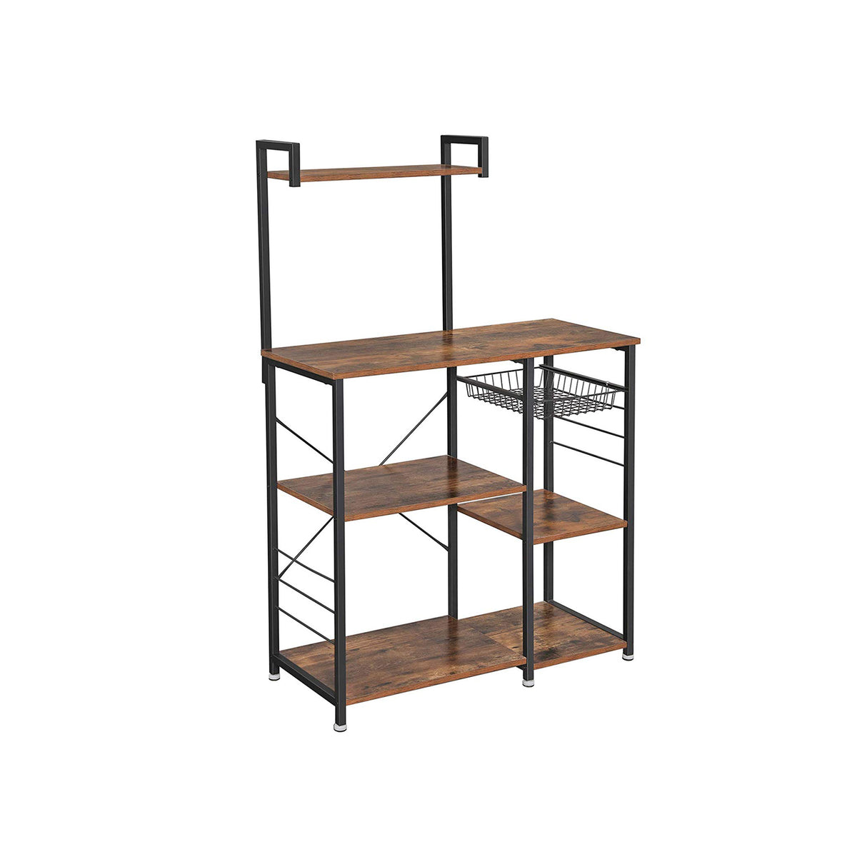 Industrial Brown Baker’s Rack With Shelves - product photo 02