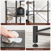 Industrial Brown Baker’s Rack With Shelves - product photo 19