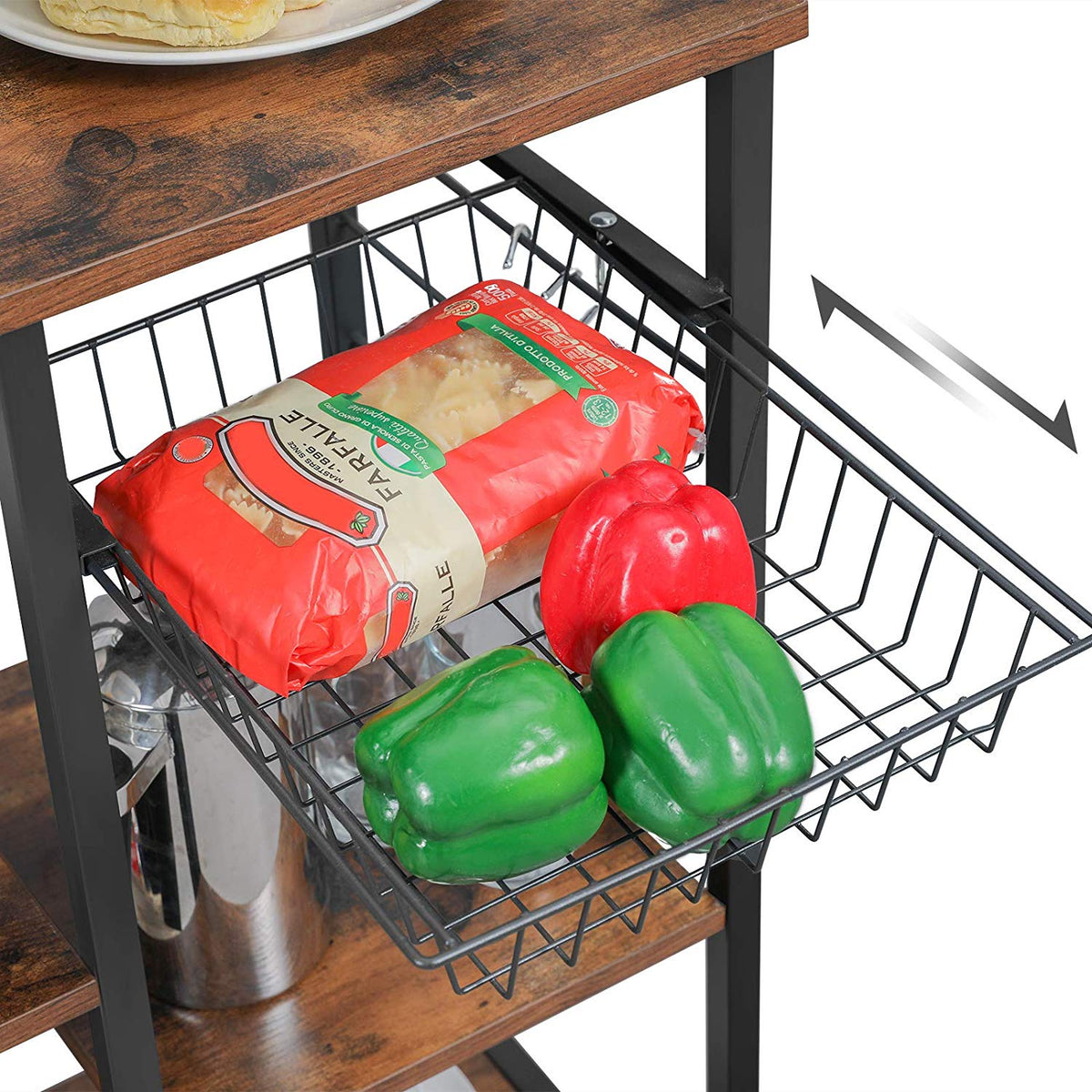 Industrial Brown Baker’s Rack With Shelves - product photo 29