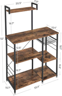 Industrial Brown Baker’s Rack With Shelves - product photo 30