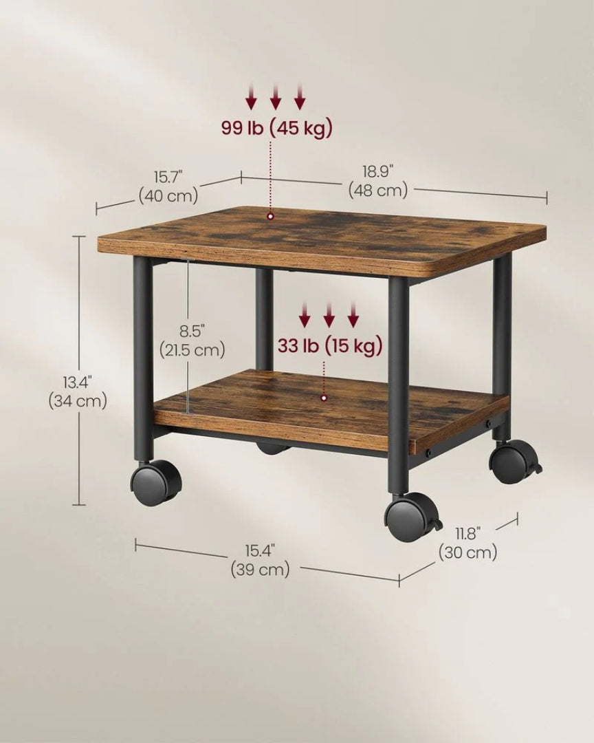 Under Desk Printer Stand With Wheels – product view 8 | Amaraloft
