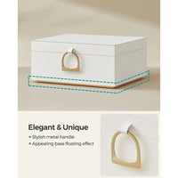 Jewelry Box Organizer With Handle 2 Layer Storage – product view 8 | Amaraloft
