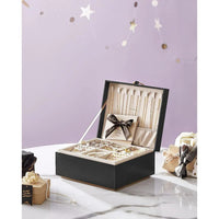 Jewelry Box Organizer With Handle 2 Layer Storage – product view 16 | Amaraloft