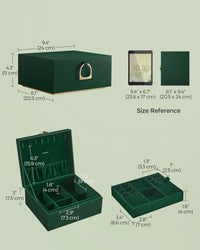 Jewelry Box Organizer With Handle 2 Layer Storage – product view 18 | Amaraloft