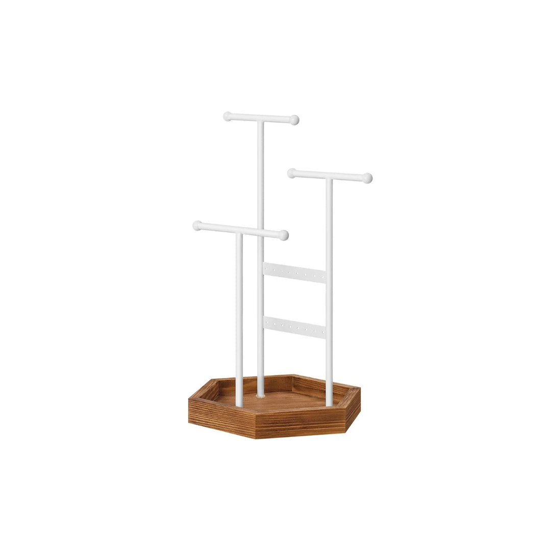 Jewelry Holder Stand With Metal Frame And Tray – product view 3 | Amaraloft