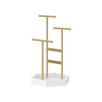 Jewelry Holder Stand With Metal Frame And Tray – product view 4 | Amaraloft