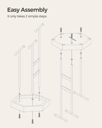Jewelry Holder Stand With Metal Frame And Tray – product view 13 | Amaraloft