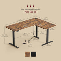 L Shaped Electric Standing Desk With Power Outlets – product view 7 | Amaraloft
