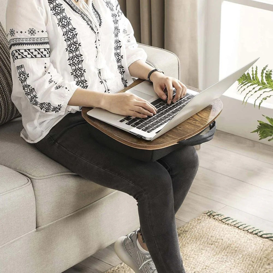Laptop Table With Handle & Cushion – product view 2 | Amaraloft