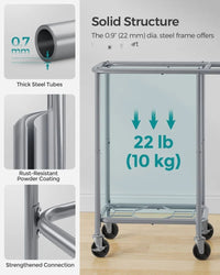 Laundry Basket With Wheels 23.8 Gallon Slim Hamper 31.9in High – product view 5 | Amaraloft