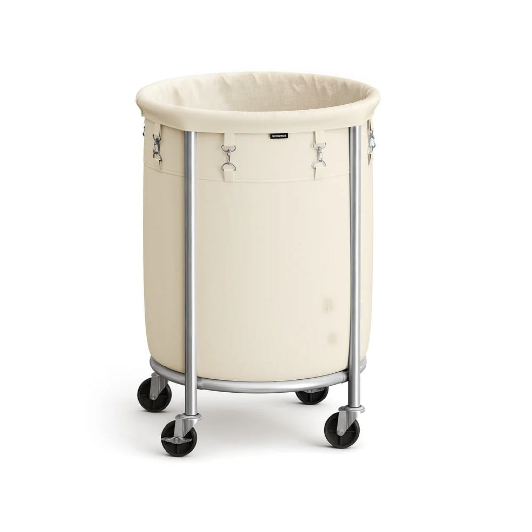 Laundry Basket With Wheels 29 Gallon Removable Bag 28in High – product view 1 | Amaraloft