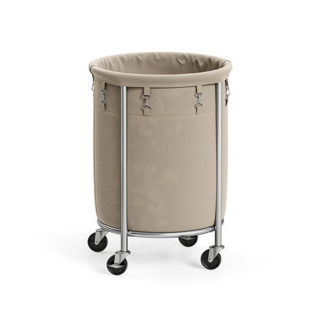 Laundry Basket With Wheels 29 Gallon Removable Bag 28in High – product view 5 | Amaraloft
