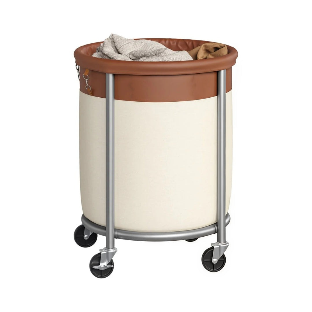Laundry Basket With Wheels 29 Gallon Removable Bag 28in High – product view 7 | Amaraloft