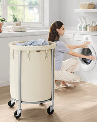 Laundry Basket With Wheels 29 Gallon Removable Bag 28in High – product view 8 | Amaraloft
