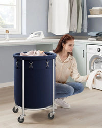 Laundry Basket With Wheels 29 Gallon Removable Bag 28in High – product view 13 | Amaraloft