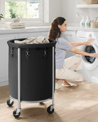 Laundry Basket With Wheels 29 Gallon Removable Bag 28in High – product view 18 | Amaraloft