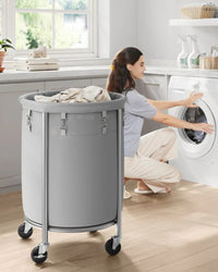 Laundry Basket With Wheels 29 Gallon Removable Bag 28in High – product view 19 | Amaraloft