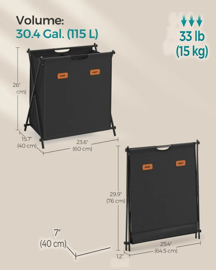 Laundry Hamper 4 Section 40.9 Gallon Collapsible Sorter – product view 11 | Amaraloft