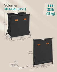 Laundry Hamper 4 Section 40.9 Gallon Collapsible Sorter – product view 11 | Amaraloft