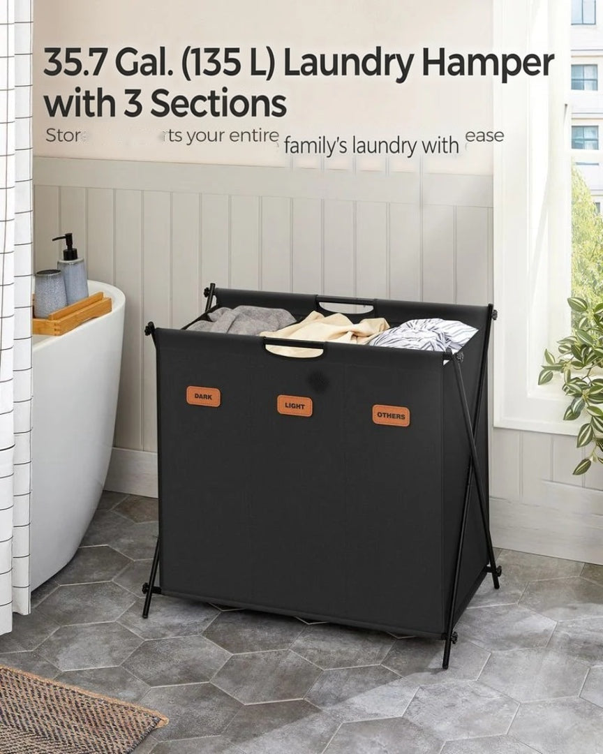 Laundry Hamper 4 Section 40.9 Gallon Collapsible Sorter – product view 13 | Amaraloft