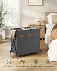 Laundry Hamper 4 Section 40.9 Gallon Collapsible Sorter – product view 19 | Amaraloft