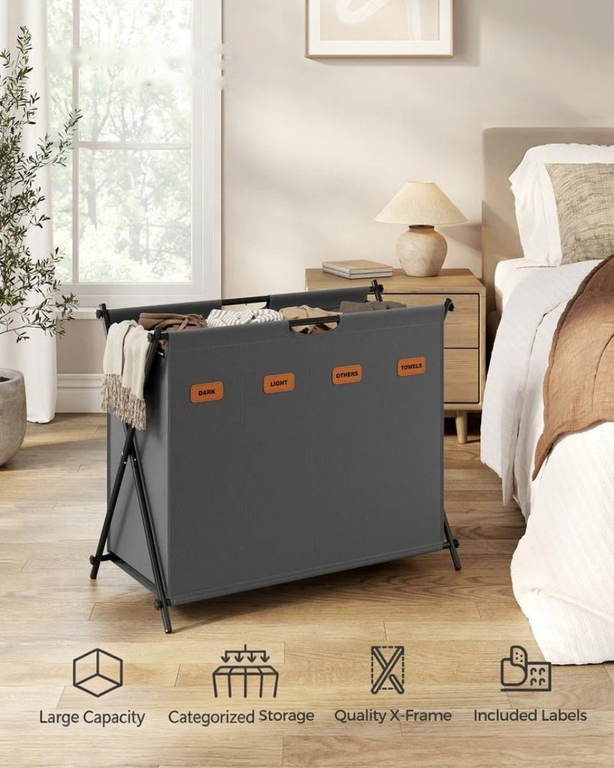 Laundry Hamper 4 Section 40.9 Gallon Collapsible Sorter – product view 20 | Amaraloft