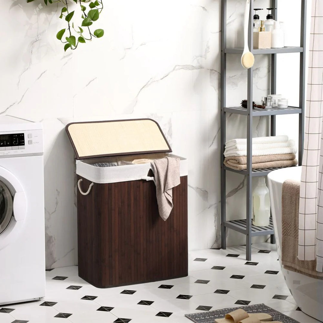 Laundry Hamper With Lid 2 Section 21.99 Gallon Sorter – product view 3 | Amaraloft