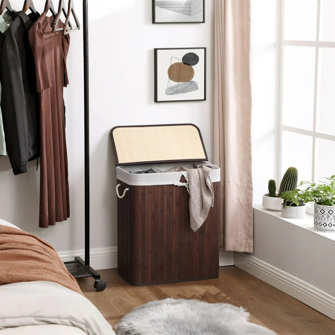 Laundry Hamper With Lid 2 Section 21.99 Gallon Sorter – product view 5 | Amaraloft