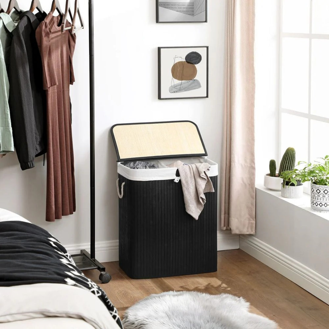 Laundry Hamper With Lid 2 Section 21.99 Gallon Sorter – product view 9 | Amaraloft